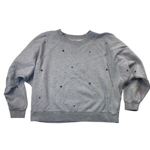 GAP Sweatshirt Womens XL Gray‎ Star Print Long Sleeve Pullover Casual Top